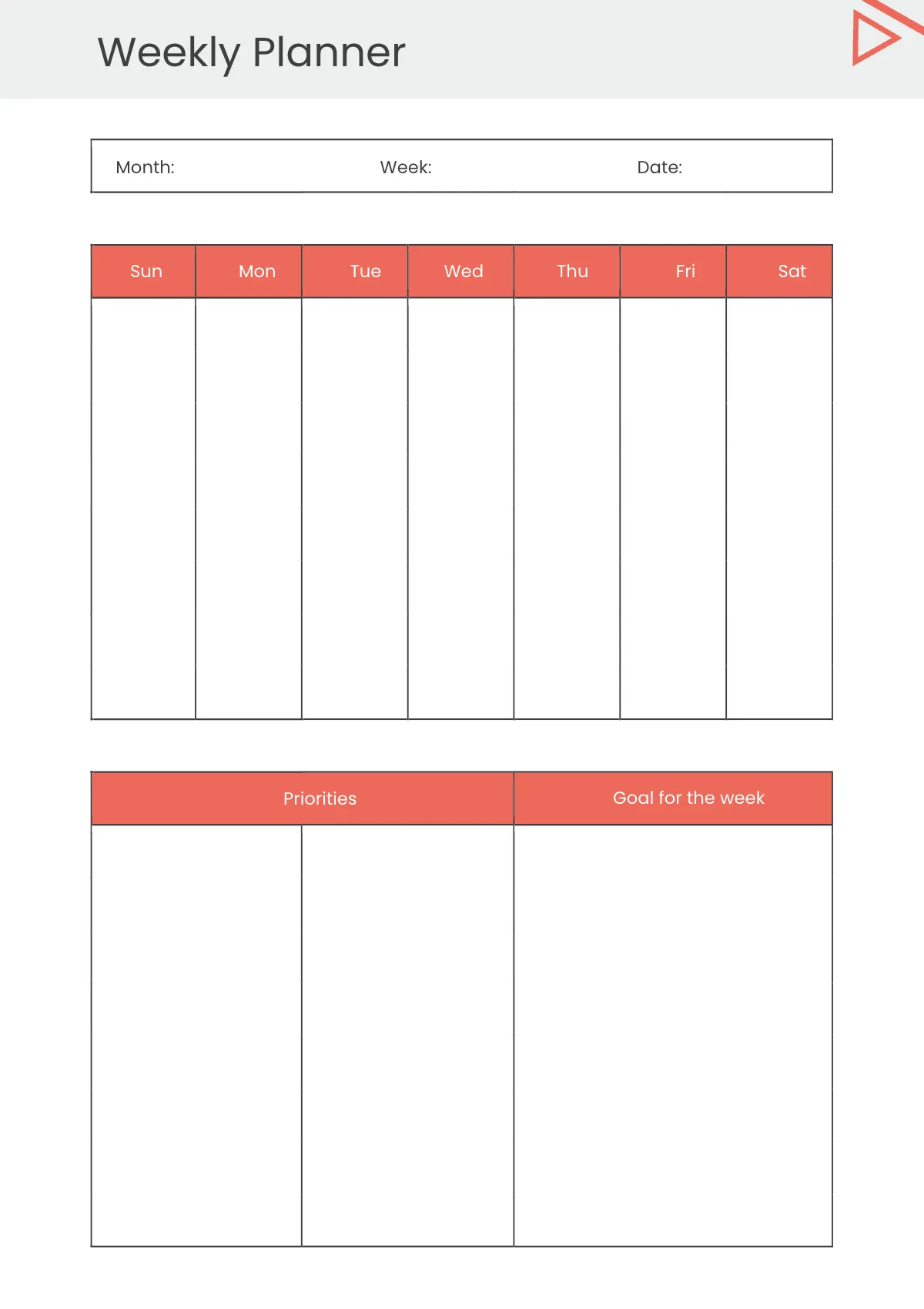 Free Basic Desk Planner Template to Edit Online