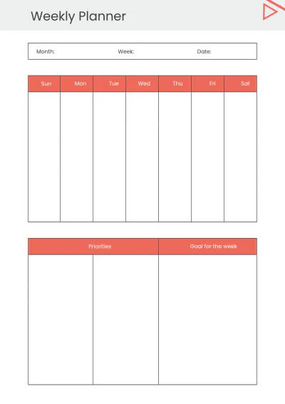Free Basic Desk Planner Template to Edit Online