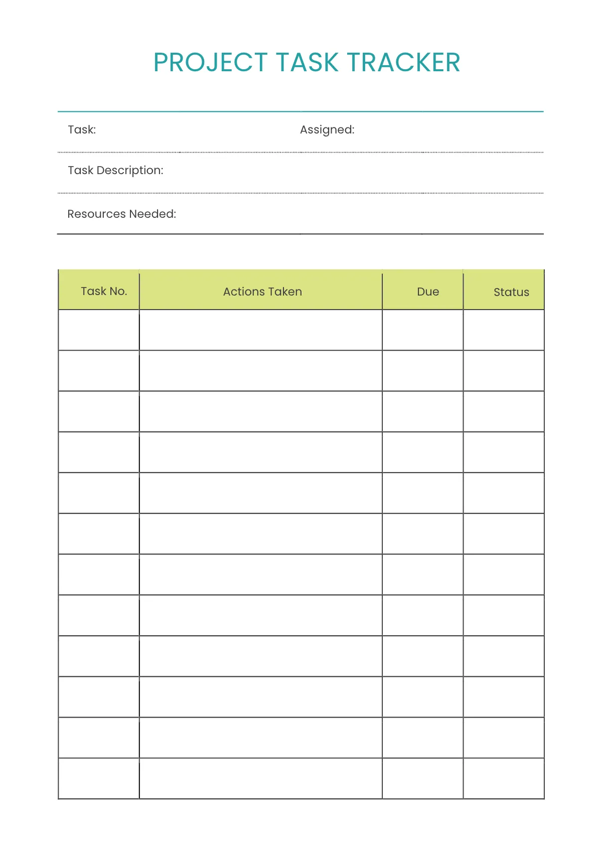 Free Project Planner Template to Edit Online