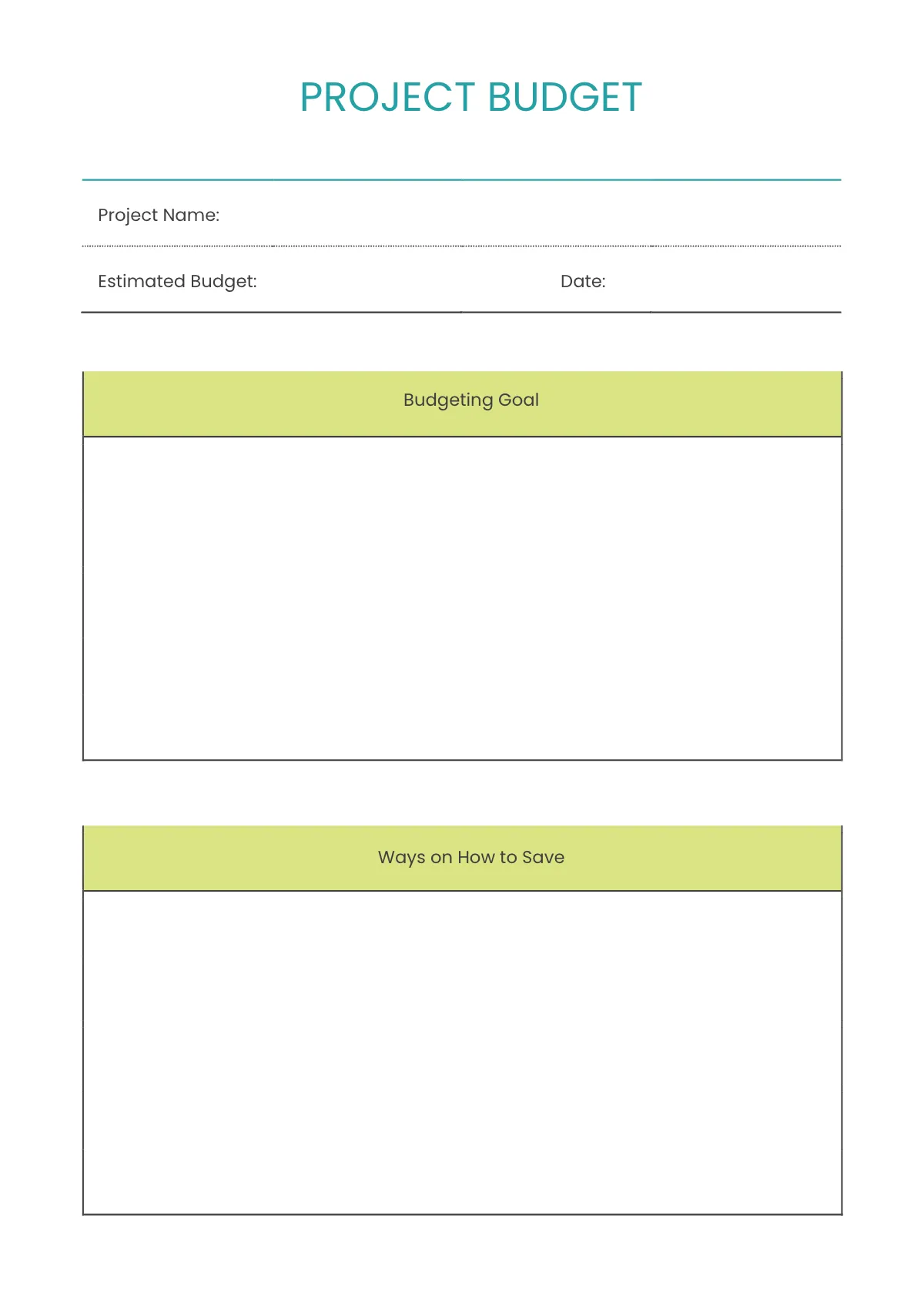 Free Project Planner Template to Edit Online