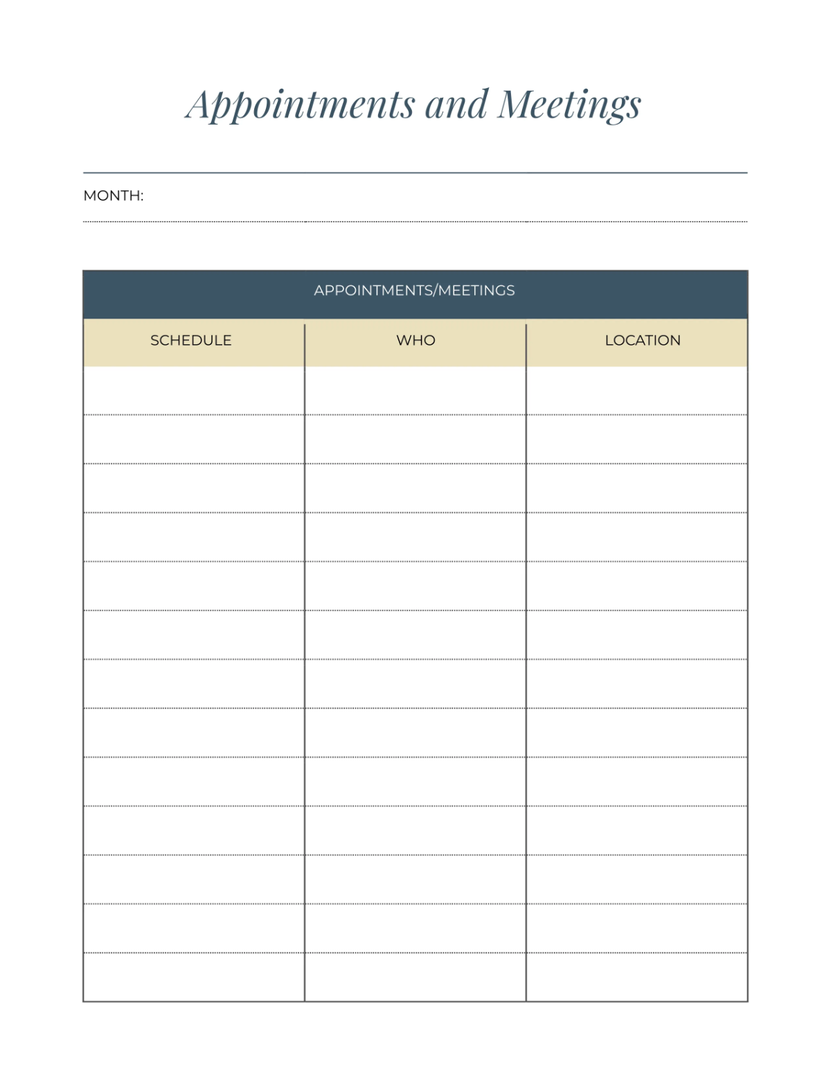 Free Basic Work Planner Template to Edit Online