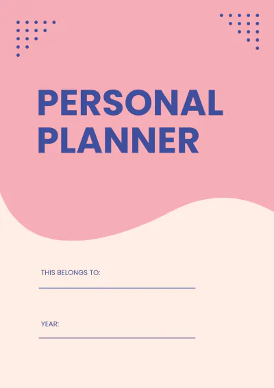 Free Editable Personal Planner Template to Edit Online