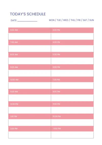 Free Editable Personal Planner Template to Edit Online