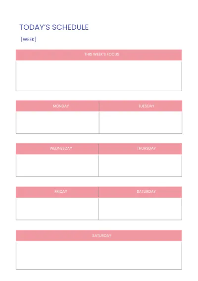 Free Editable Personal Planner Template to Edit Online