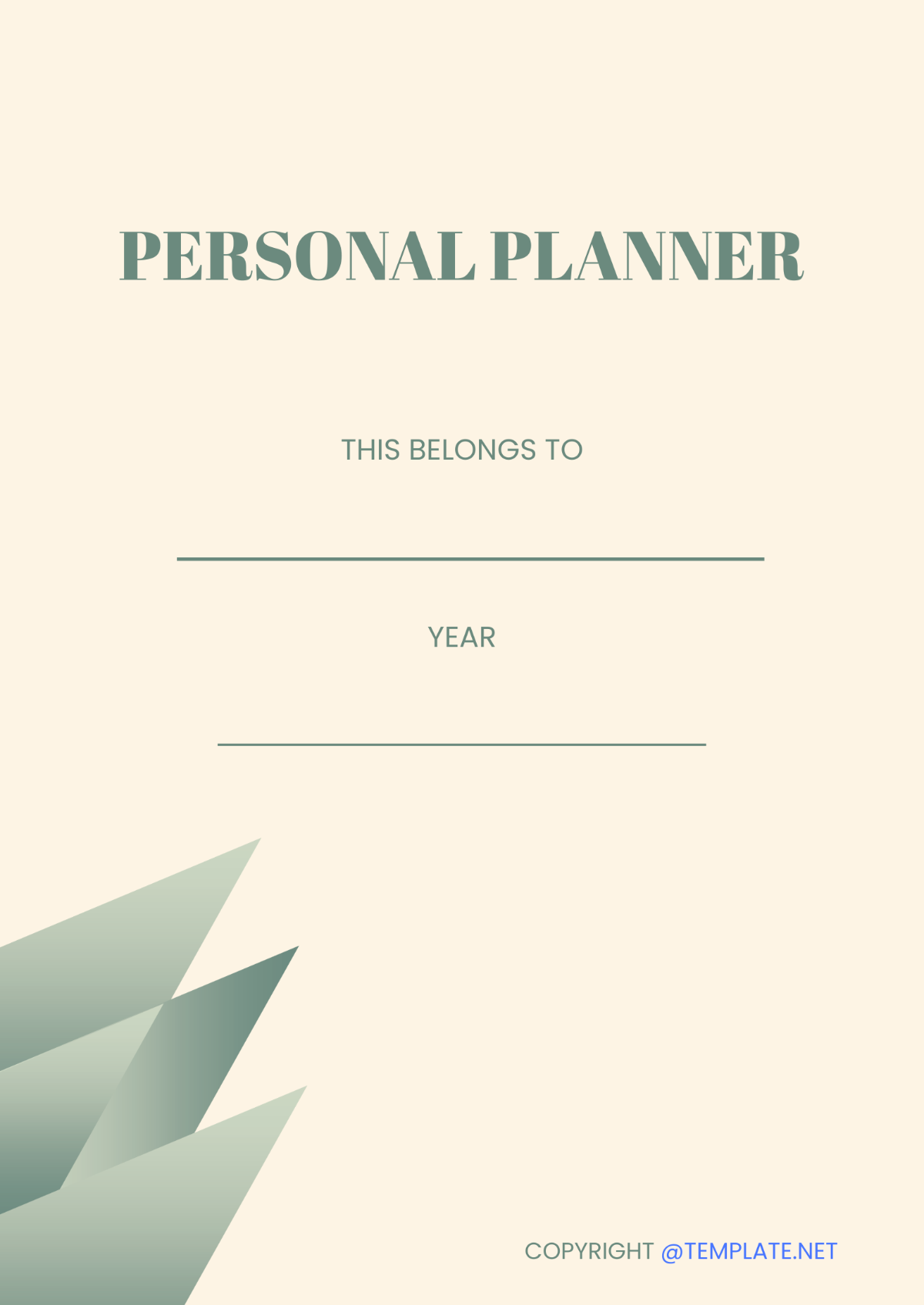 Free Sample Personal Planner Template