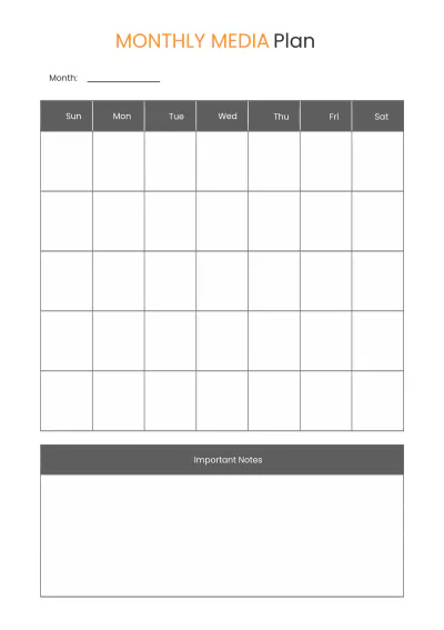 Free Basic Media Planner Template to Edit Online