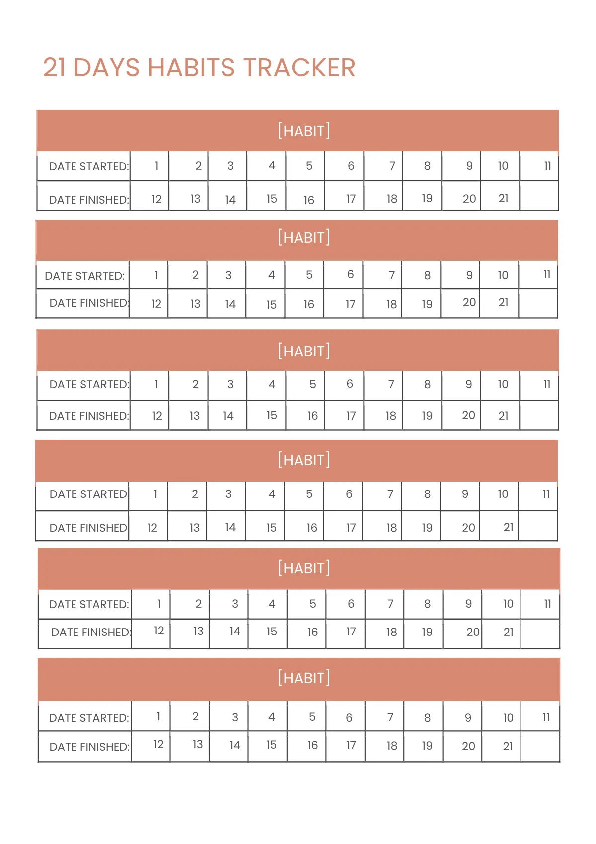 Free Basic Self Care Planner Template to Edit Online