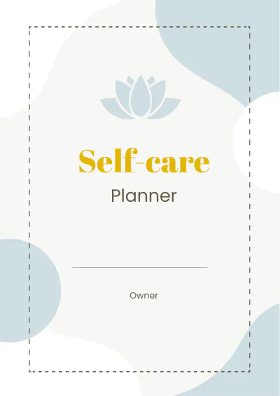 Free Editable Self Care Planner Template to Edit Online