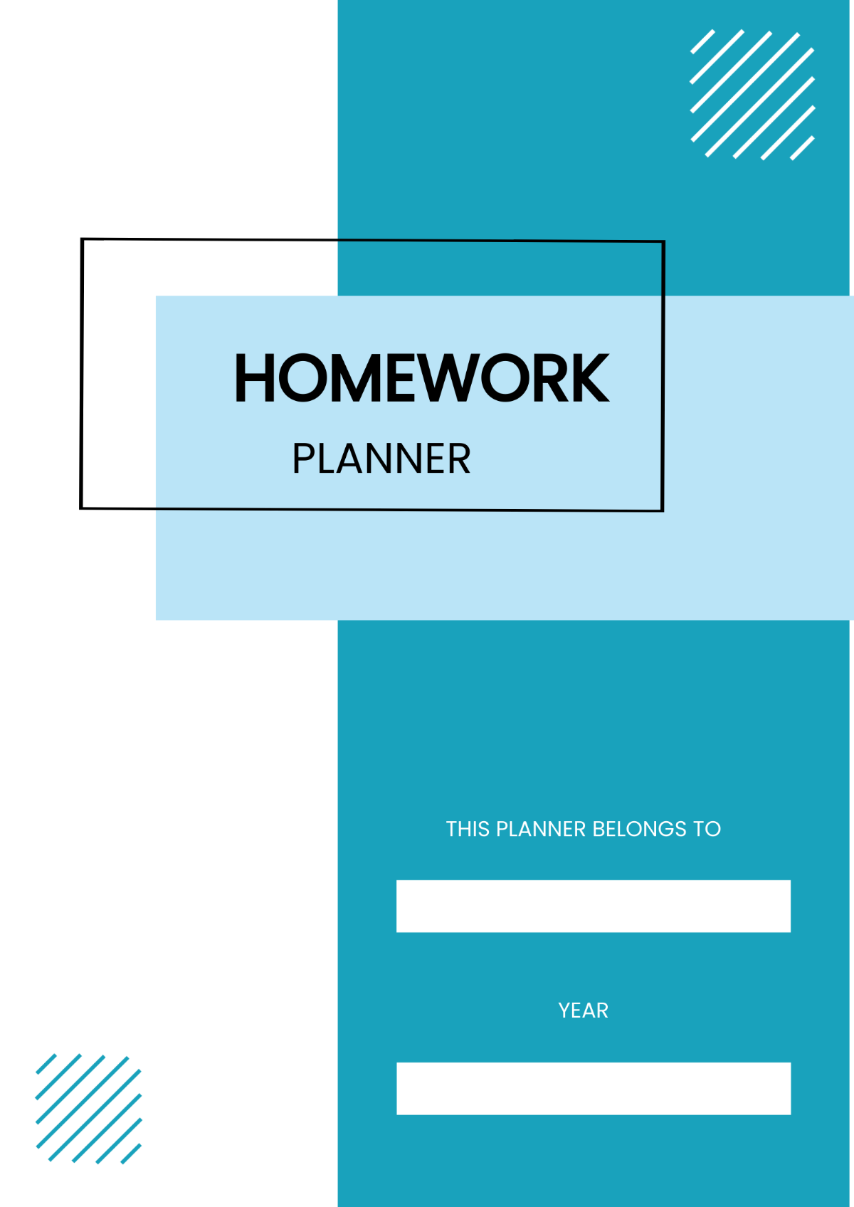 Free Simple Homework Planner Template