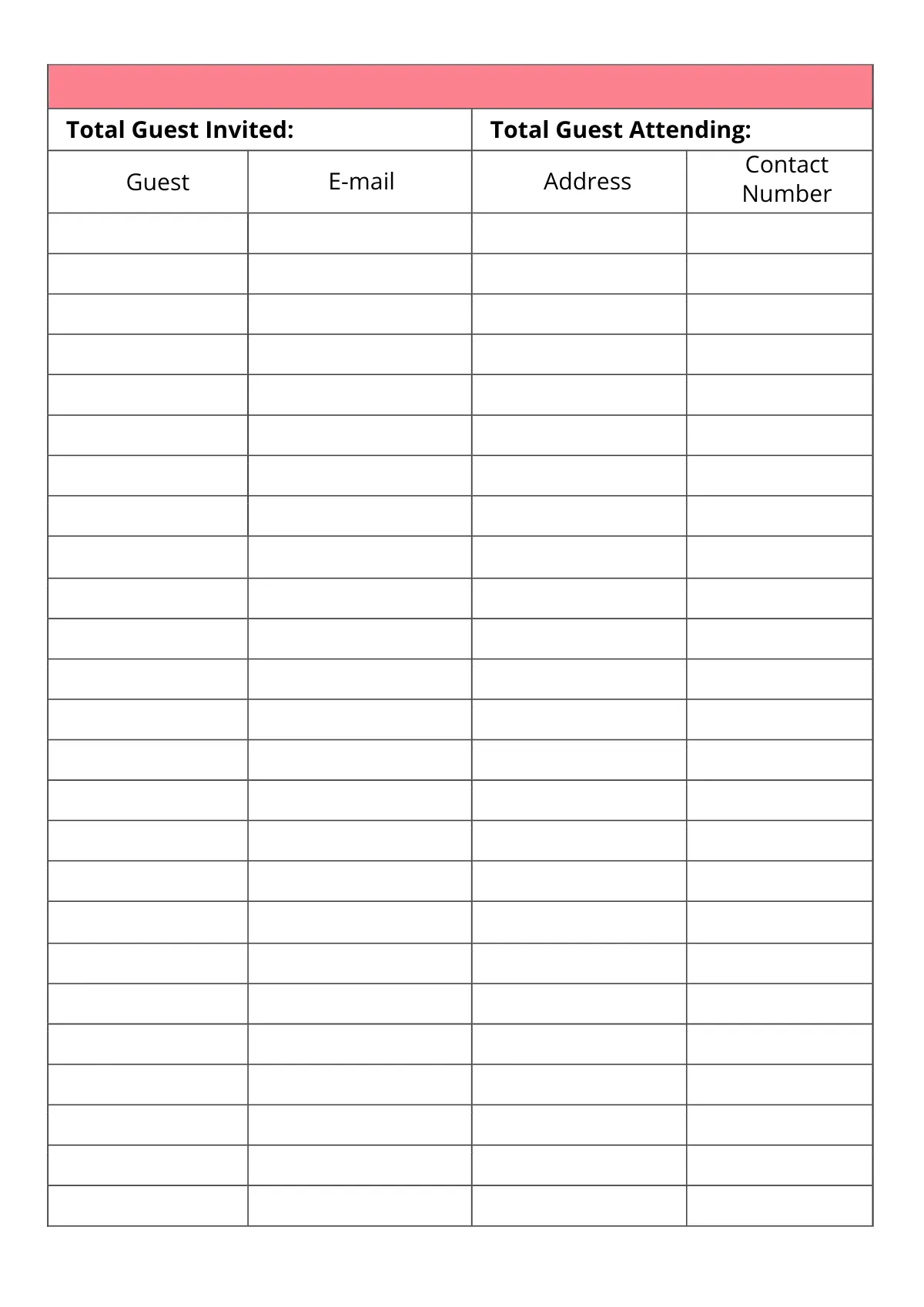 Free Editable Baby Shower Planner Template to Edit Online