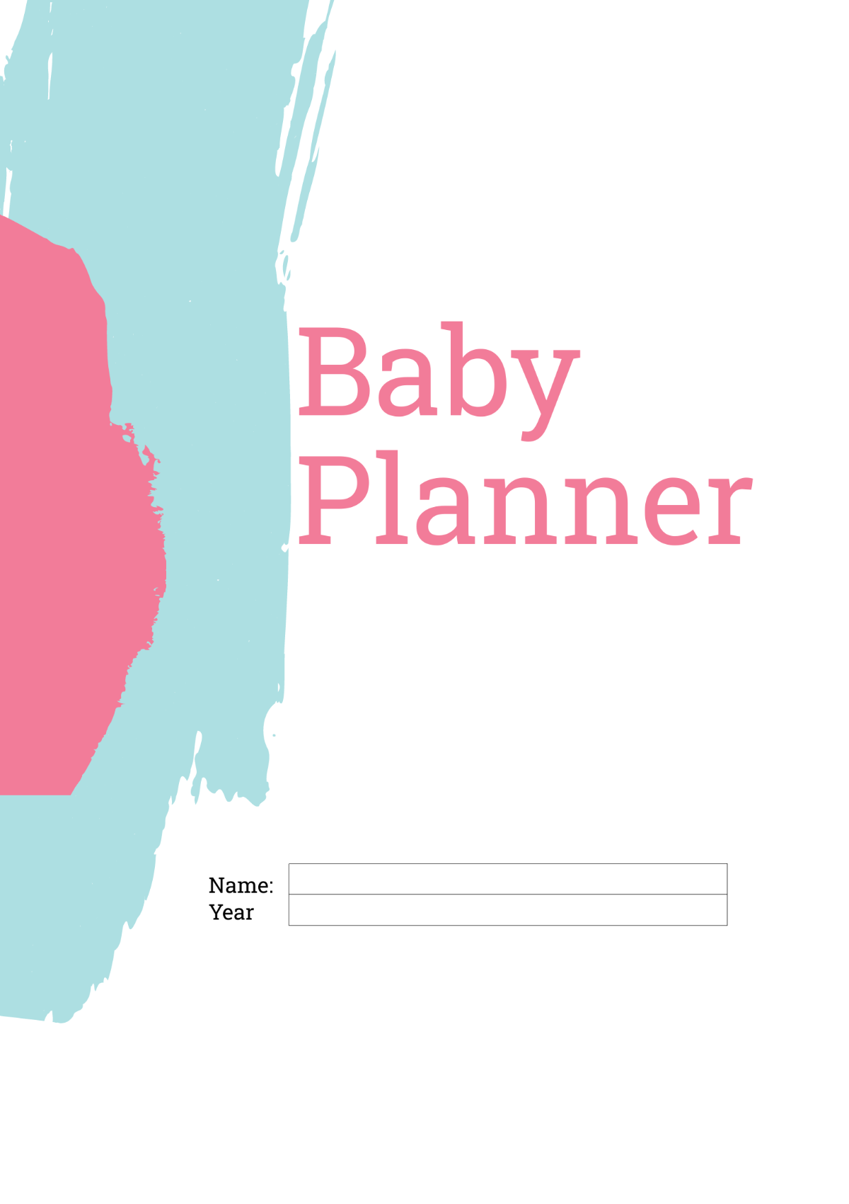Editable Baby Shower Planner