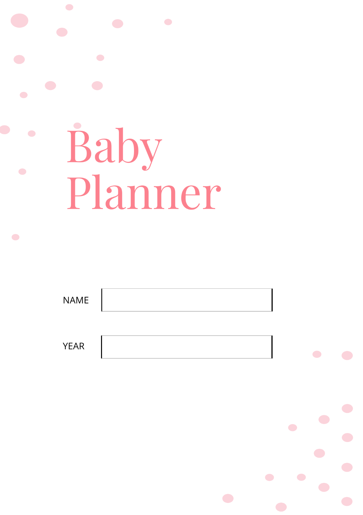 Free Simple Baby Shower Planner Template