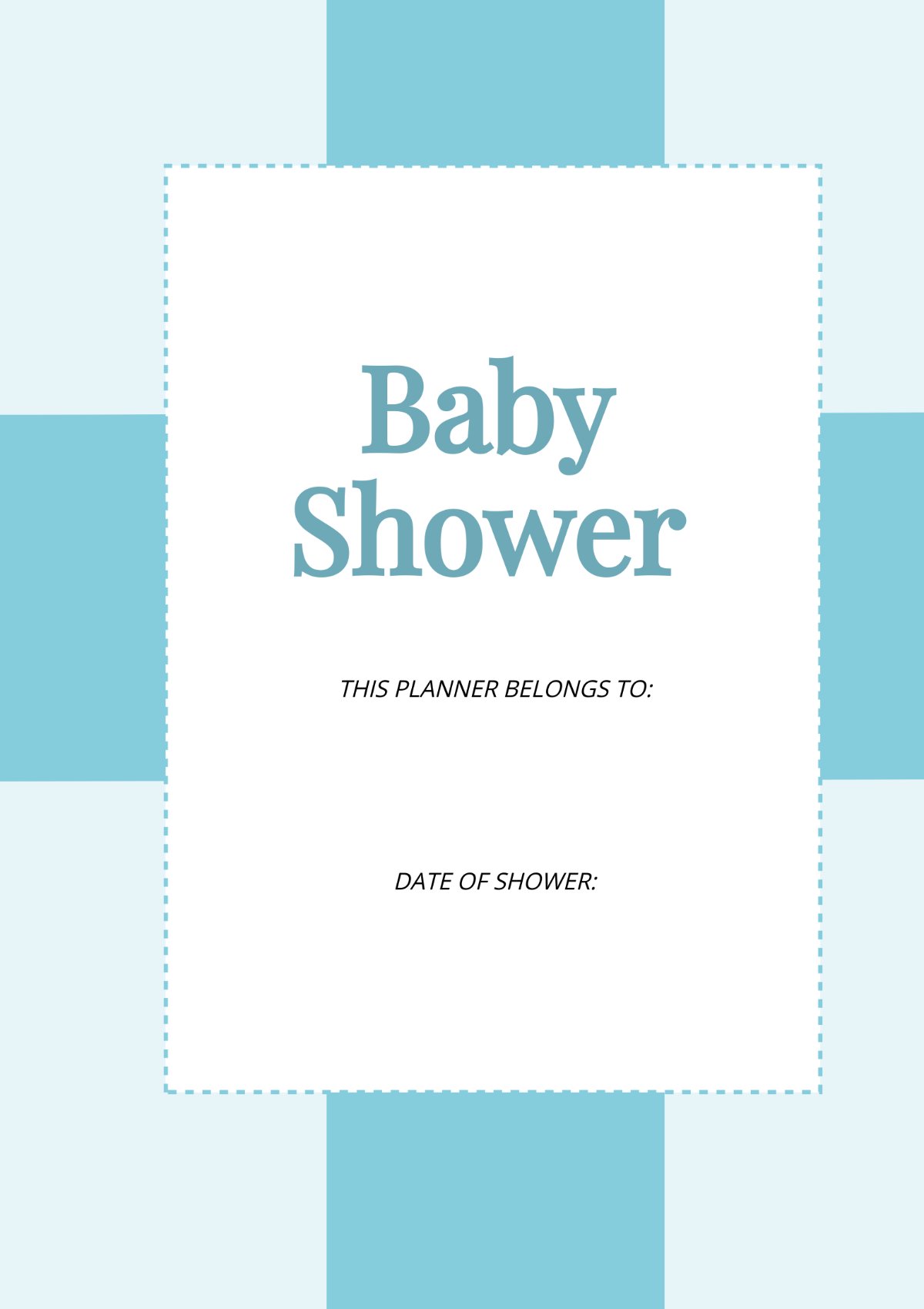 Free Basic Baby Shower Planner Template
