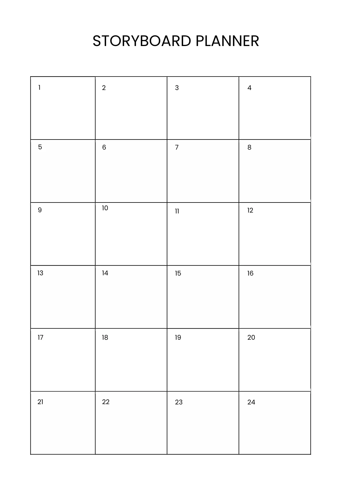 Free Basic Story Planner Template to Edit Online