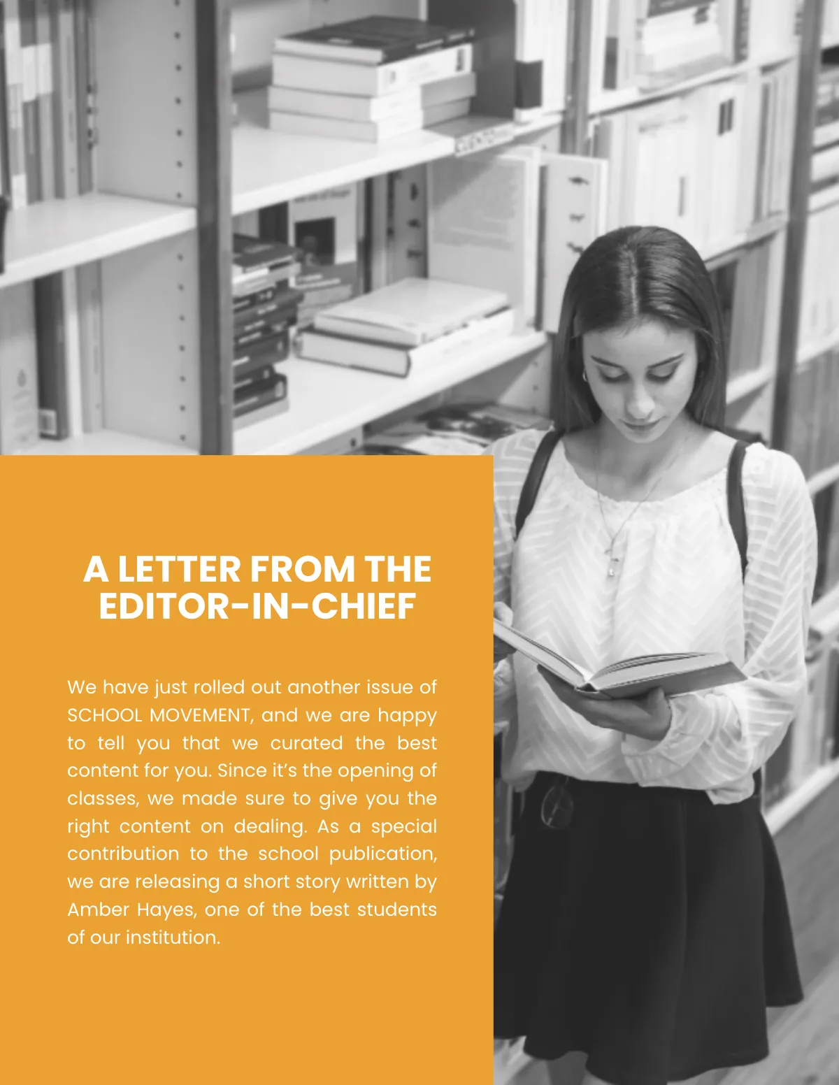 Free Modern School Magazine Template to Edit Online