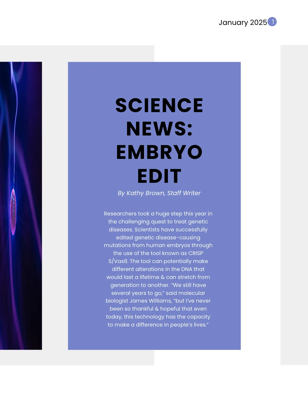 Free Modern Science Magazine Template to Edit Online