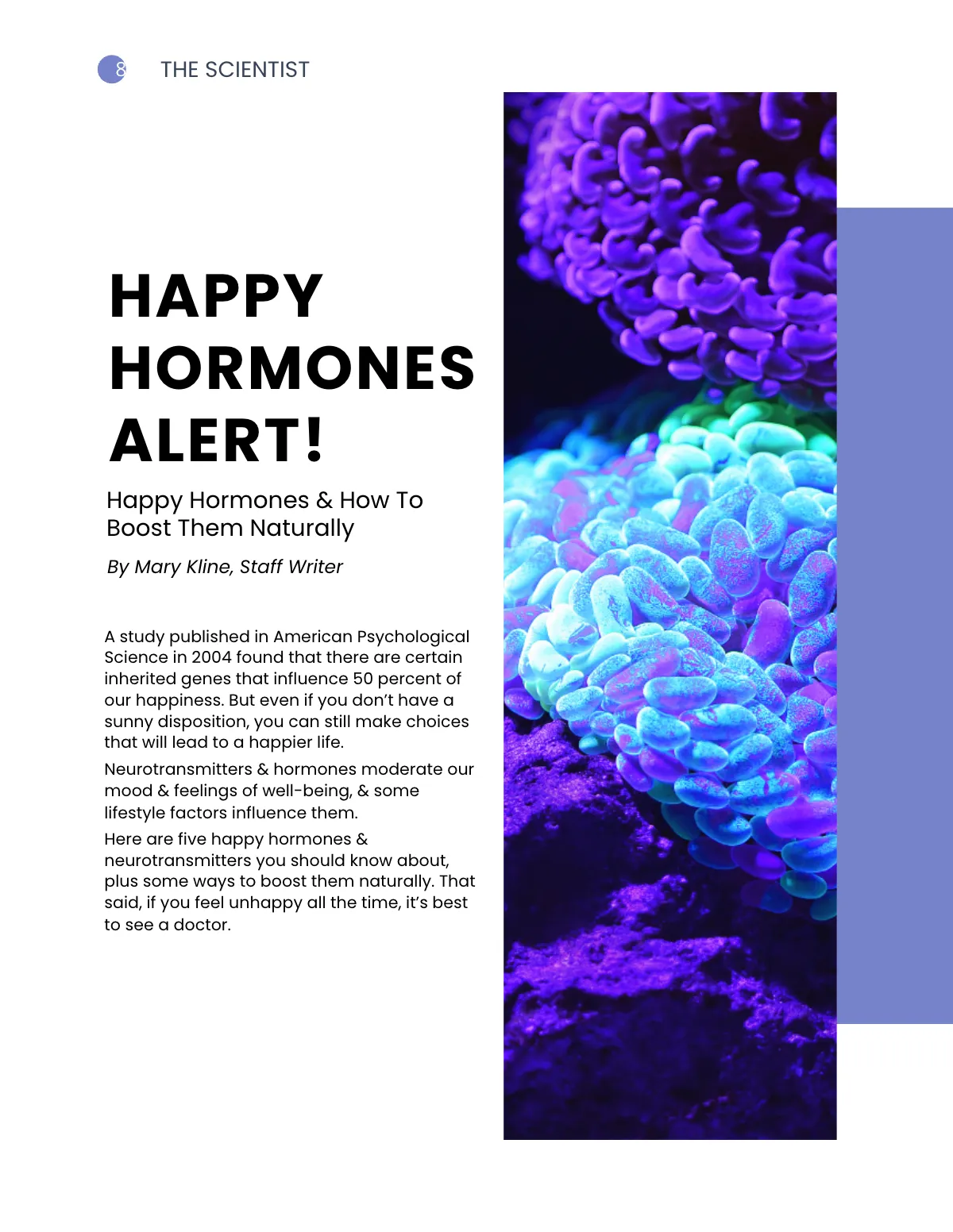 Free Modern Science Magazine Template to Edit Online