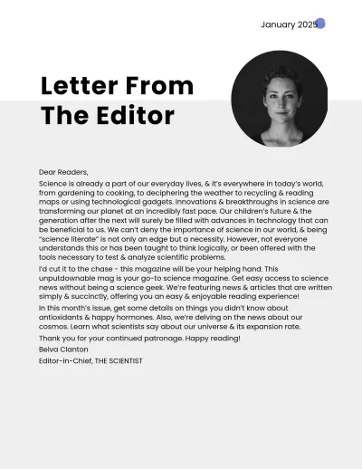 Free Modern Science Magazine Template to Edit Online