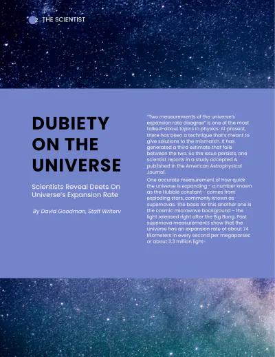 Free Modern Science Magazine Template to Edit Online