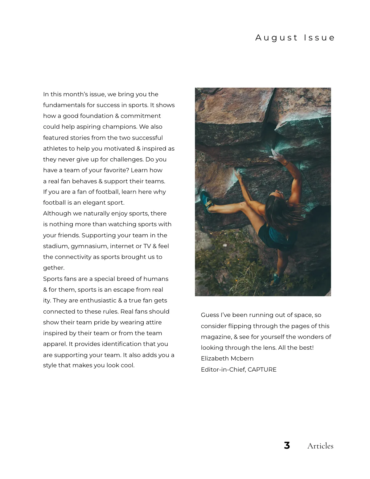 Free Modern Sports Magazine Template to Edit Online