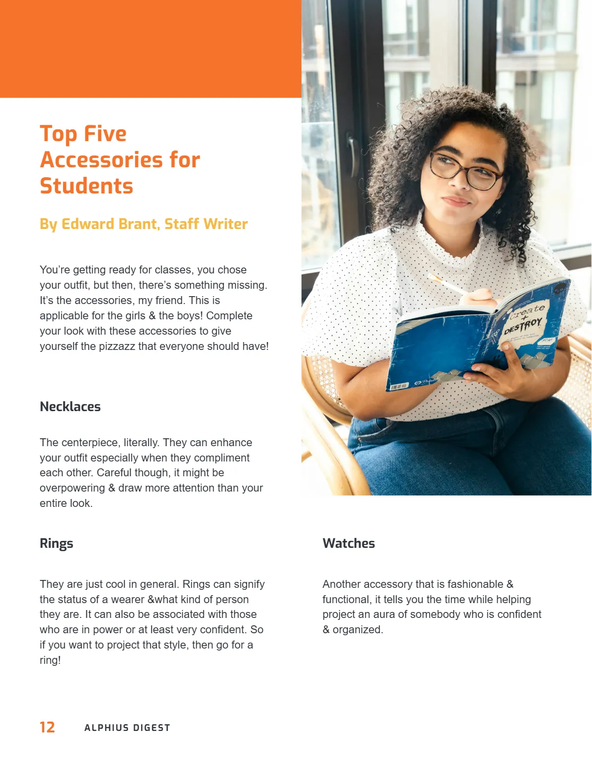 Free Modern Student Magazine Template to Edit Online