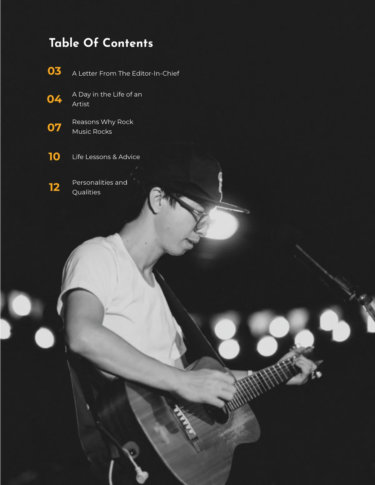 Free Music Artist Magazine Template to Edit Online