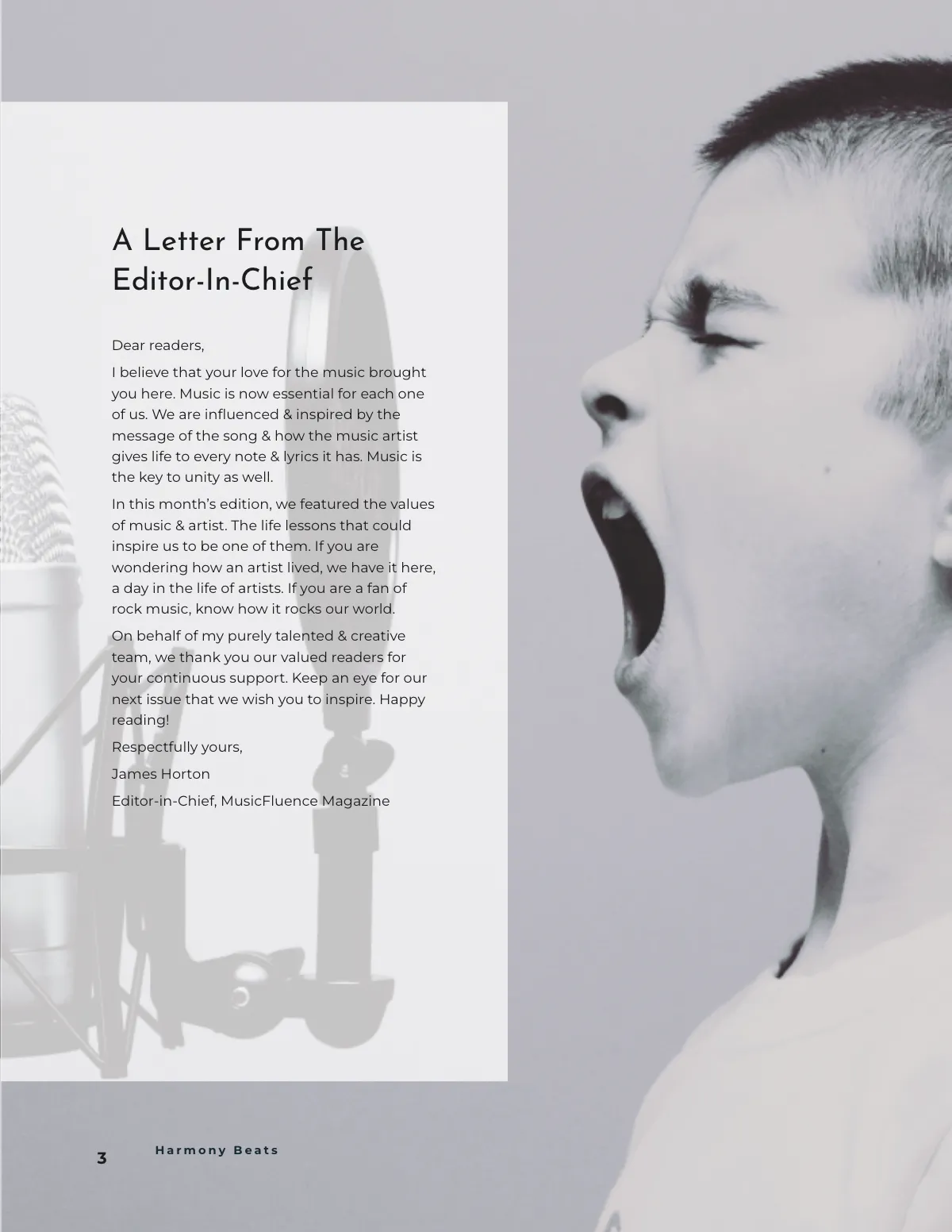 Free Music Artist Magazine Template to Edit Online