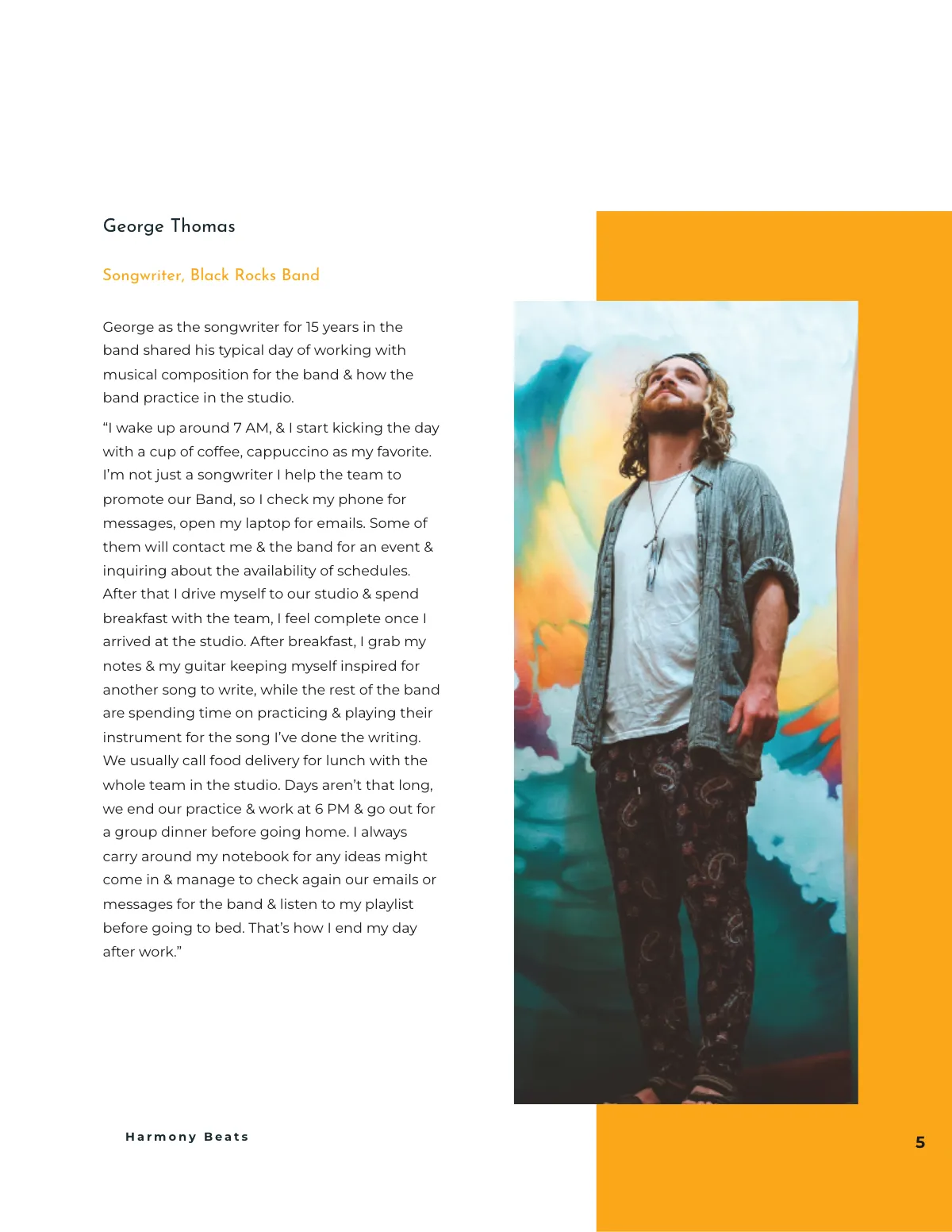 Free Music Artist Magazine Template to Edit Online