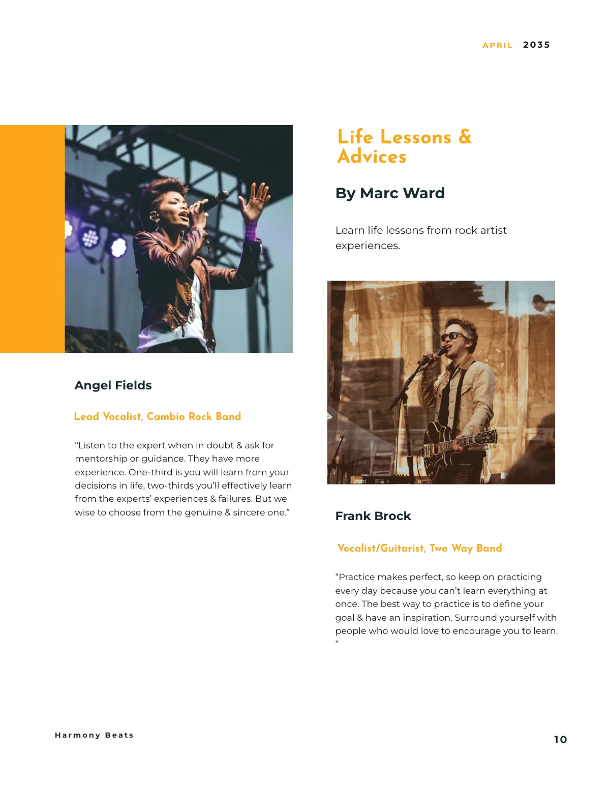 Free Music Artist Magazine Template to Edit Online