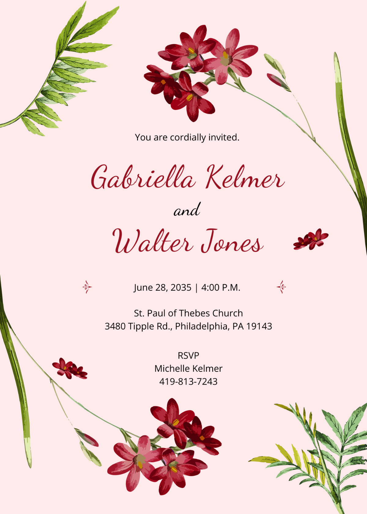 Floral Wedding Invitation