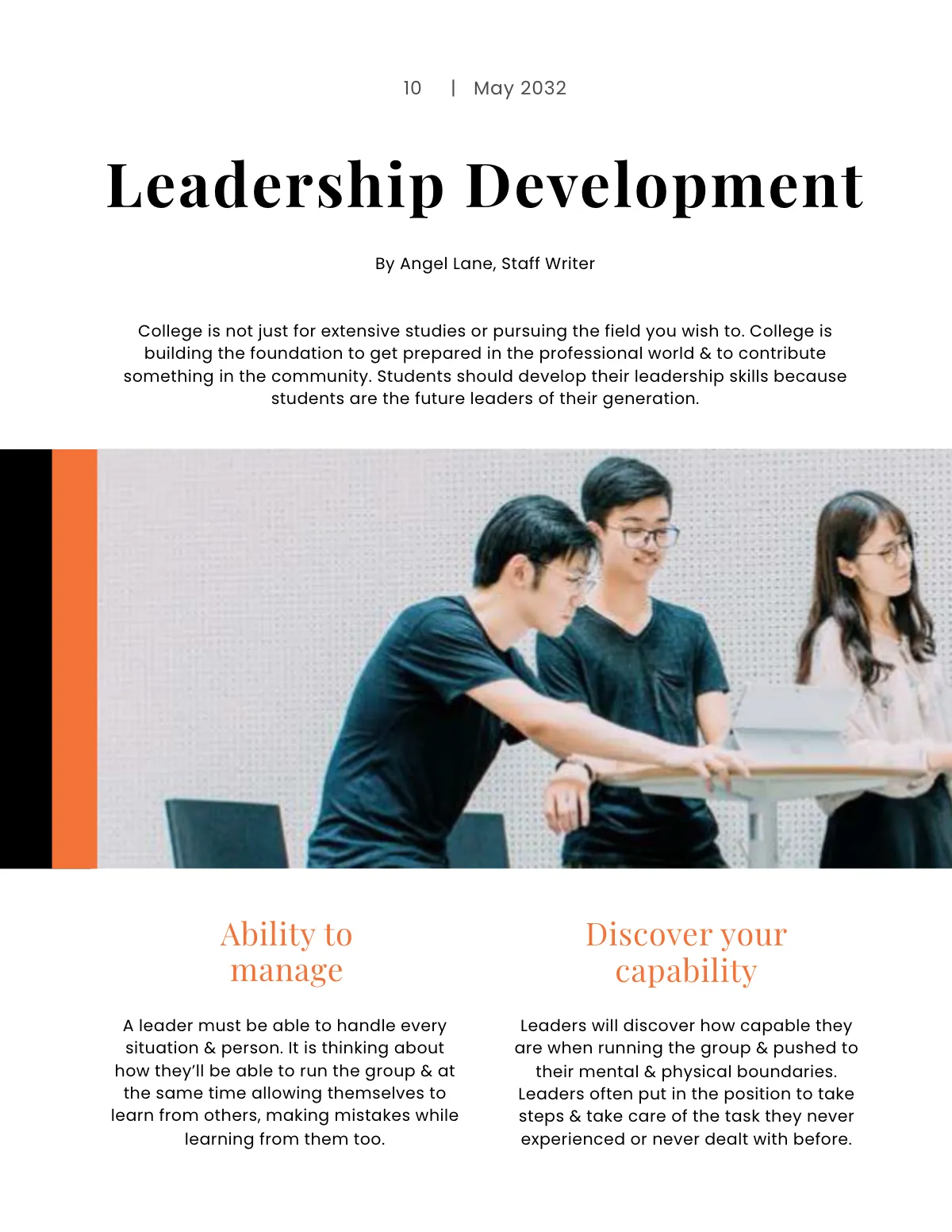 Free University Magazine Template to Edit Online