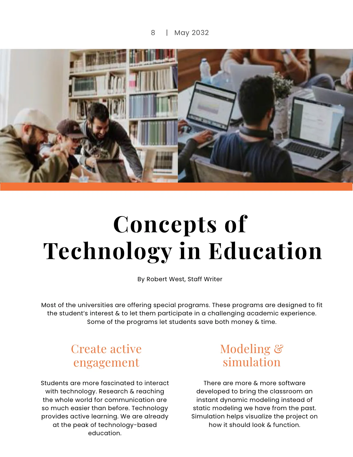 Free University Magazine Template to Edit Online