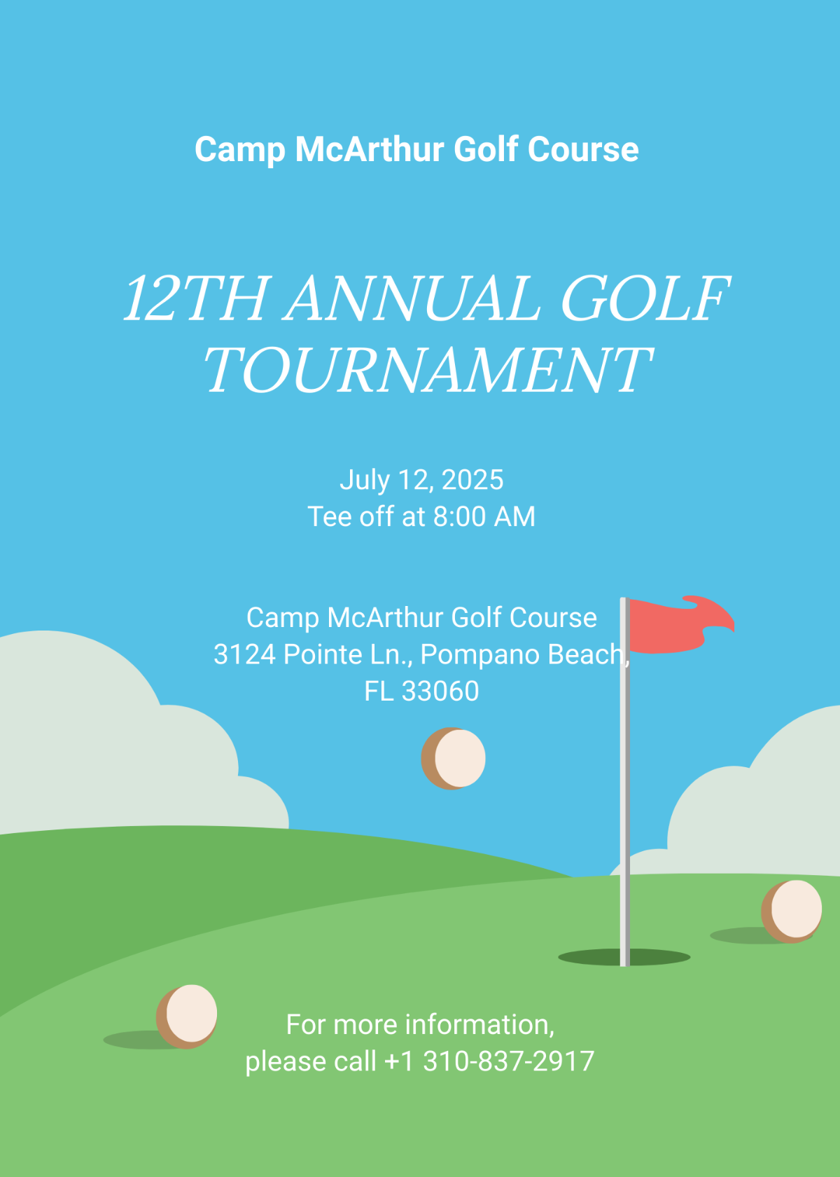 Annual Golf Tournament Invitation Template