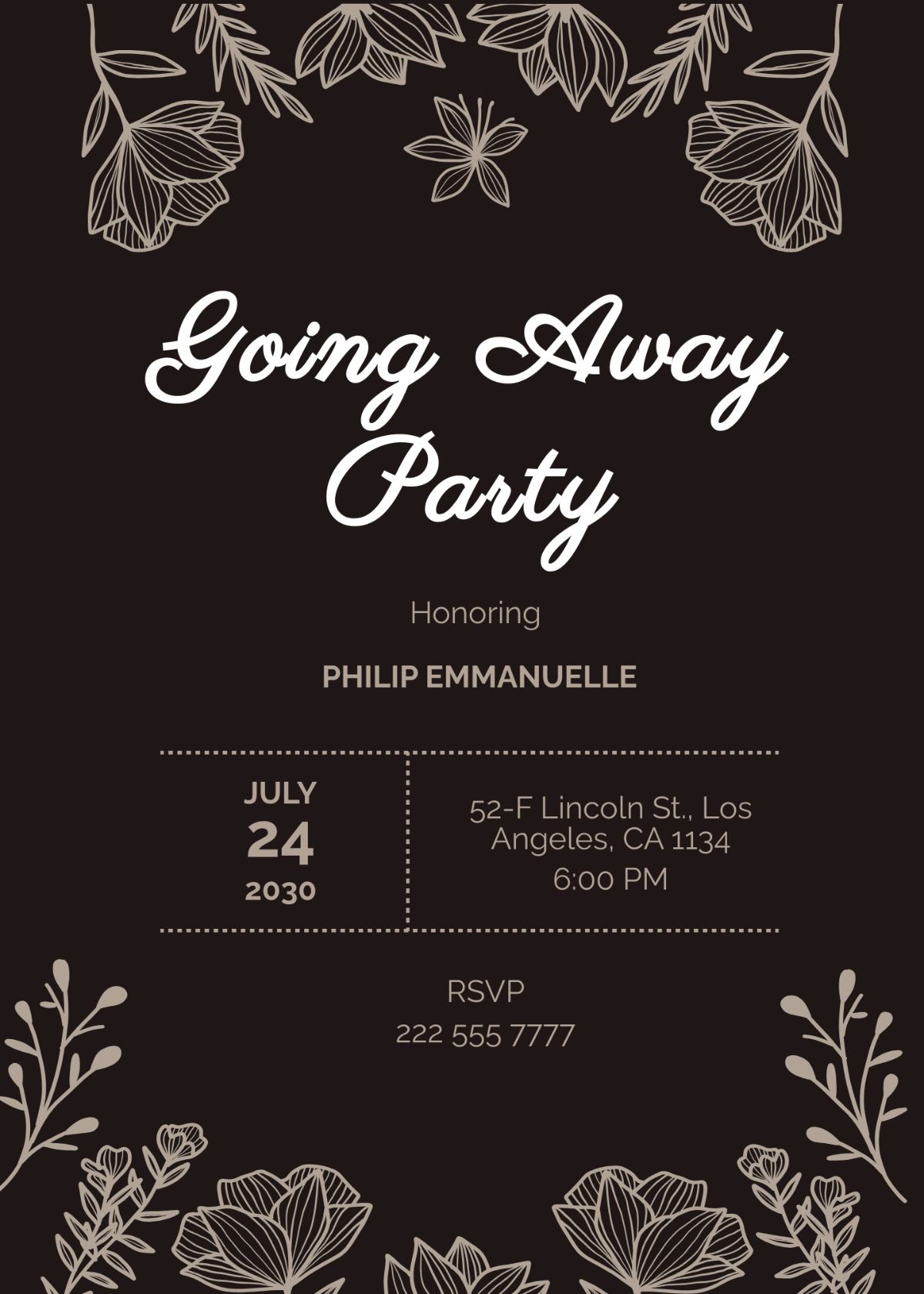 Chalkboad Going Away Party Invitation Template - Edit Online & Download