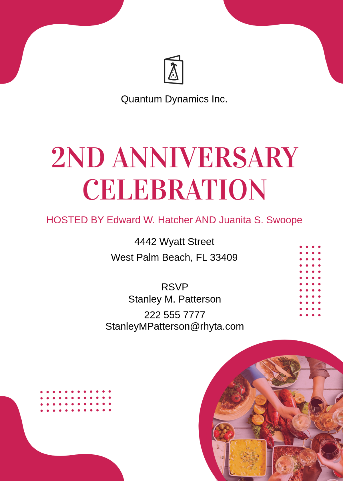 Happy Anniversary Invitation