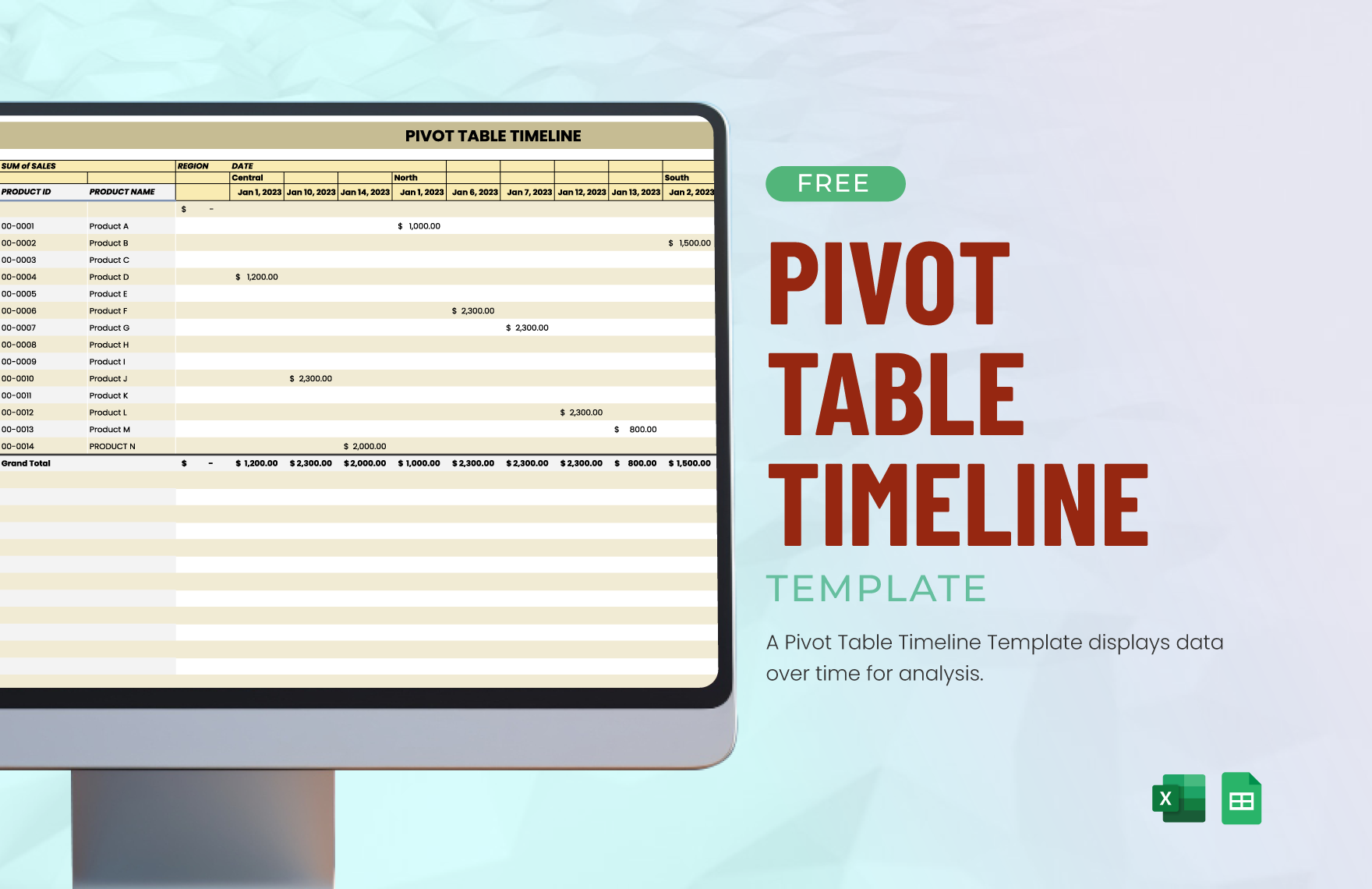 Pivot Table Timeline Template