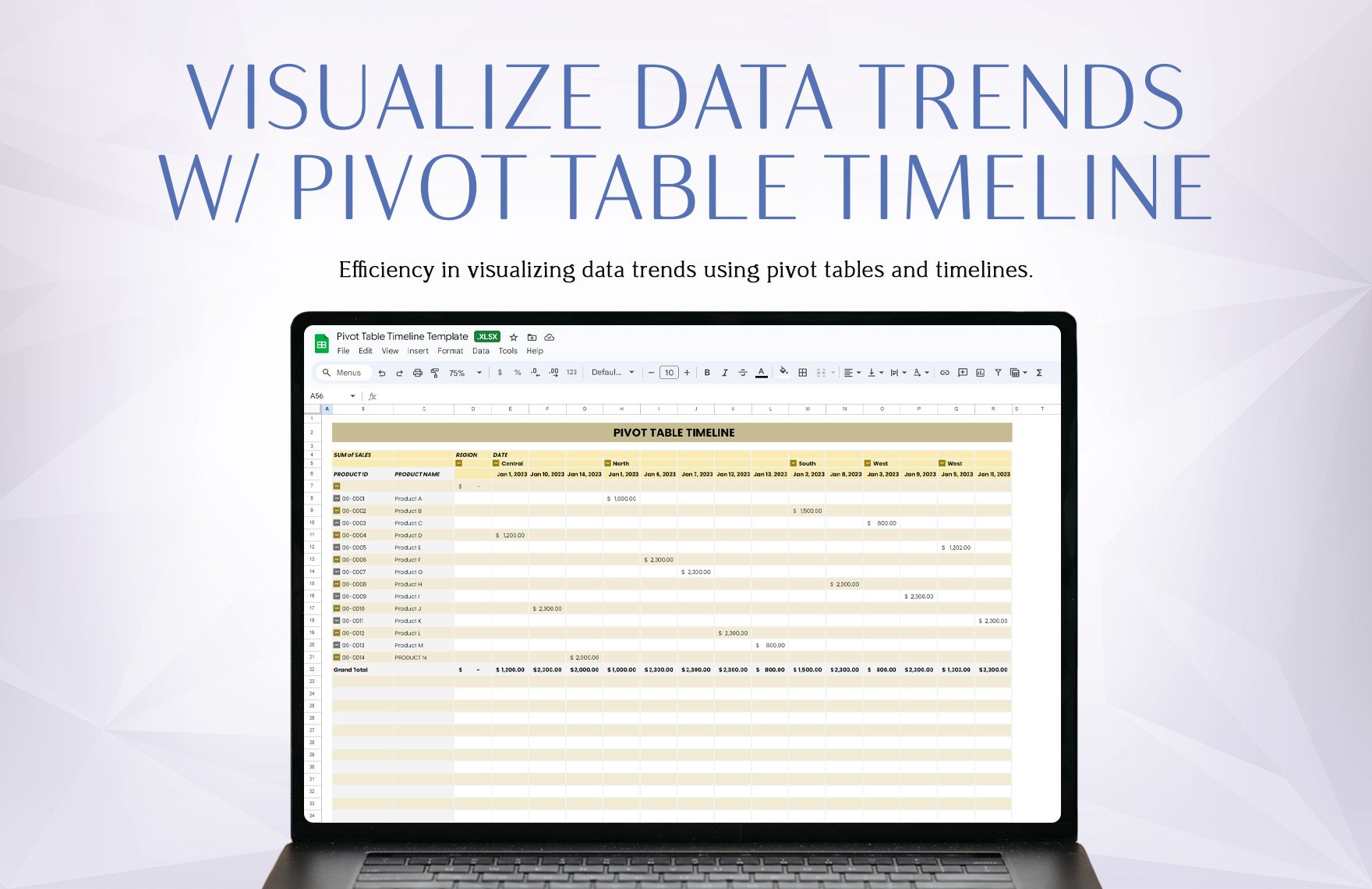 Pivot Table Timeline Template