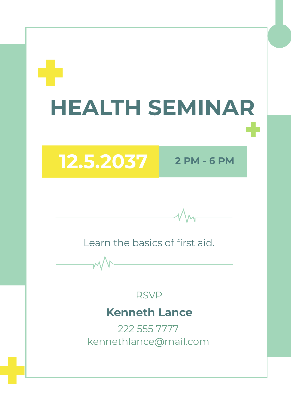 Health Seminar Invitation