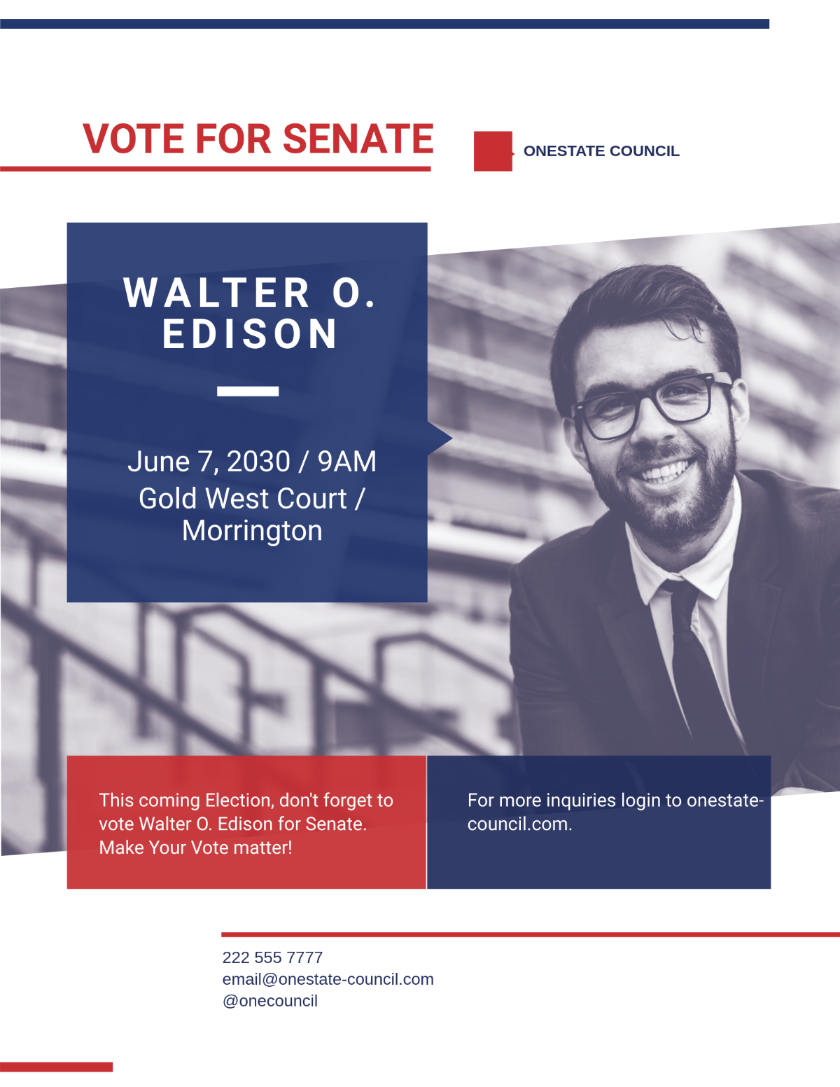 Political Voting Flyer Template - Edit Online & Download