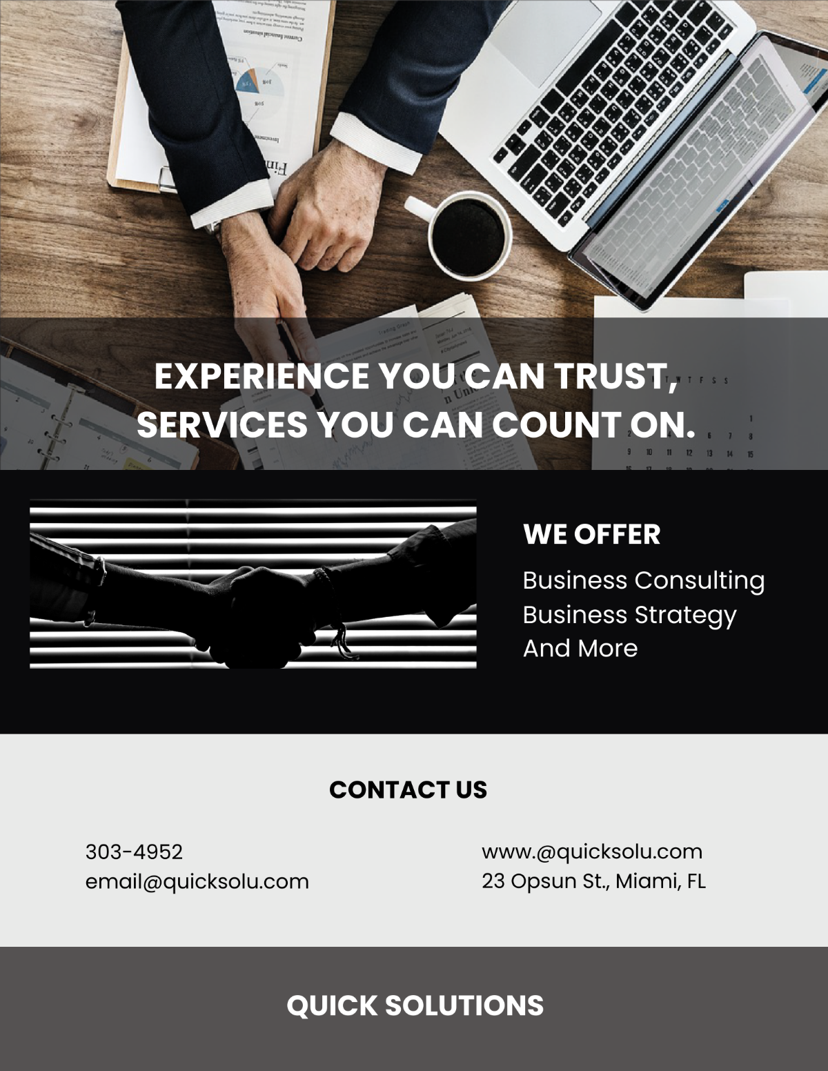 Small Business Consultant Flyer