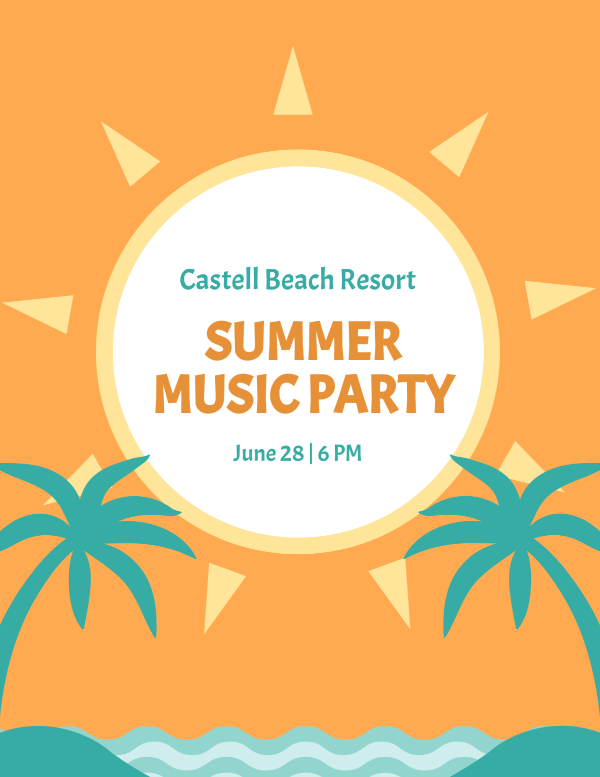 Free Summer Party Flyer Template