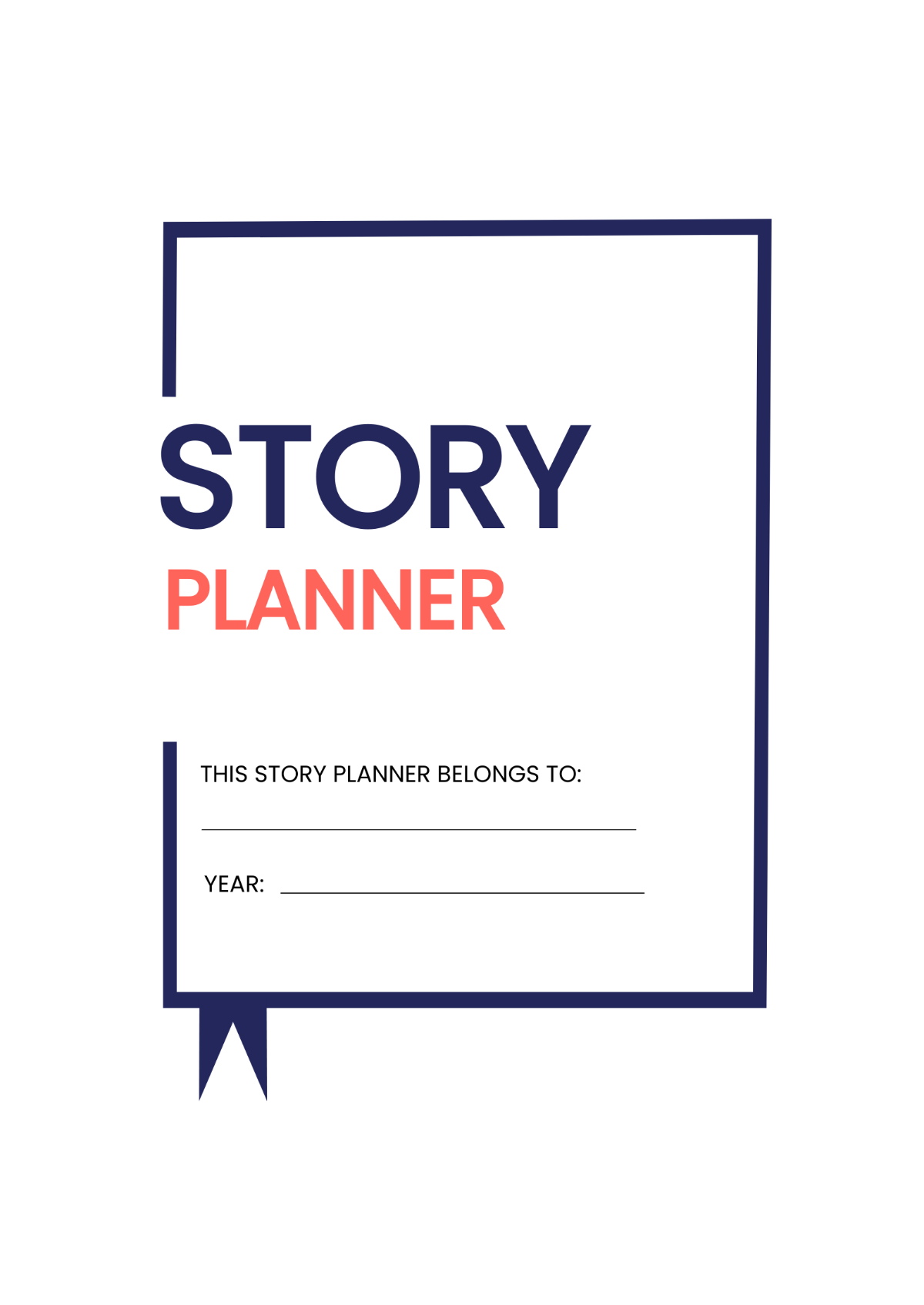 Free Editable Story Planner Template