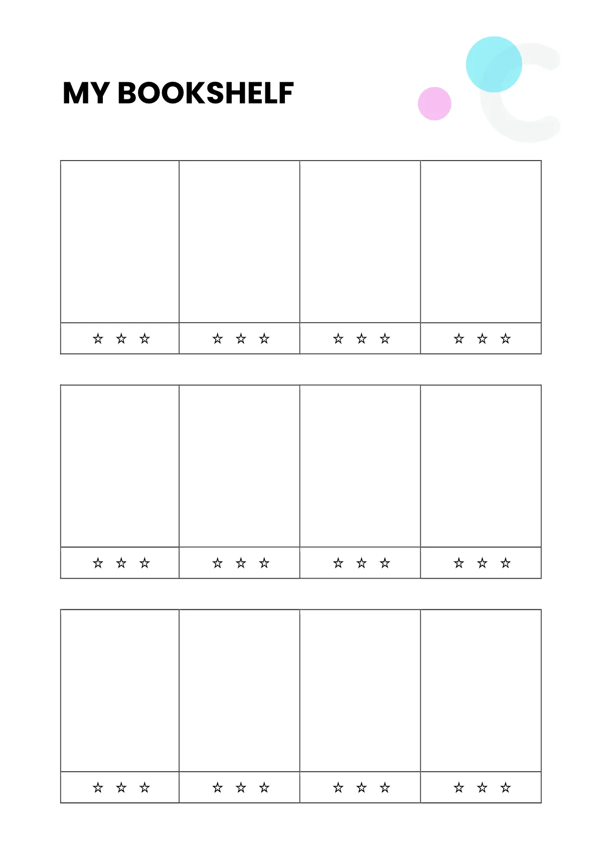 Free Basic Book Planner Template to Edit Online