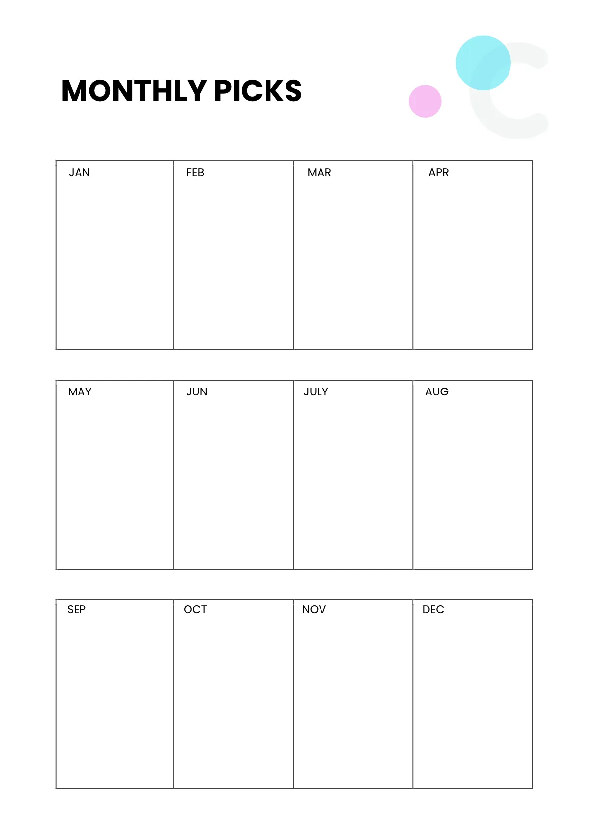 Free Basic Book Planner Template to Edit Online
