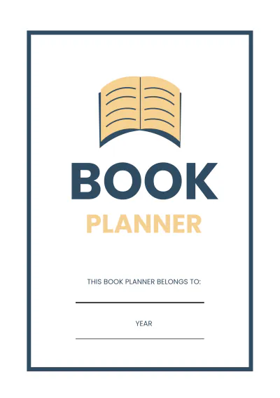Free Editable Book Planner Template to Edit Online