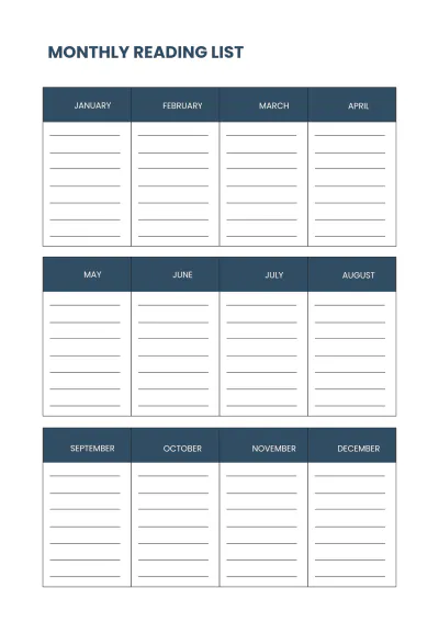 Free Editable Book Planner Template to Edit Online