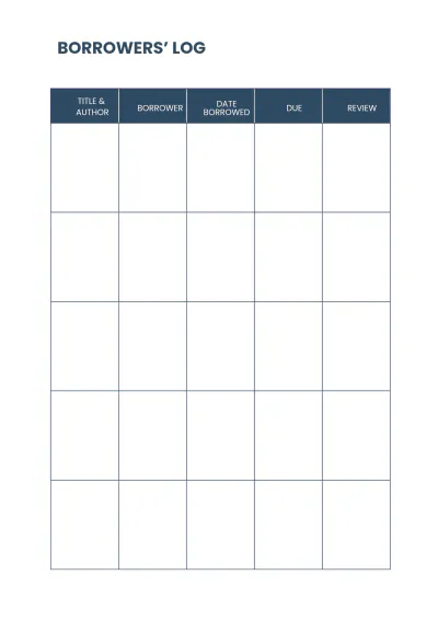 Free Editable Book Planner Template to Edit Online