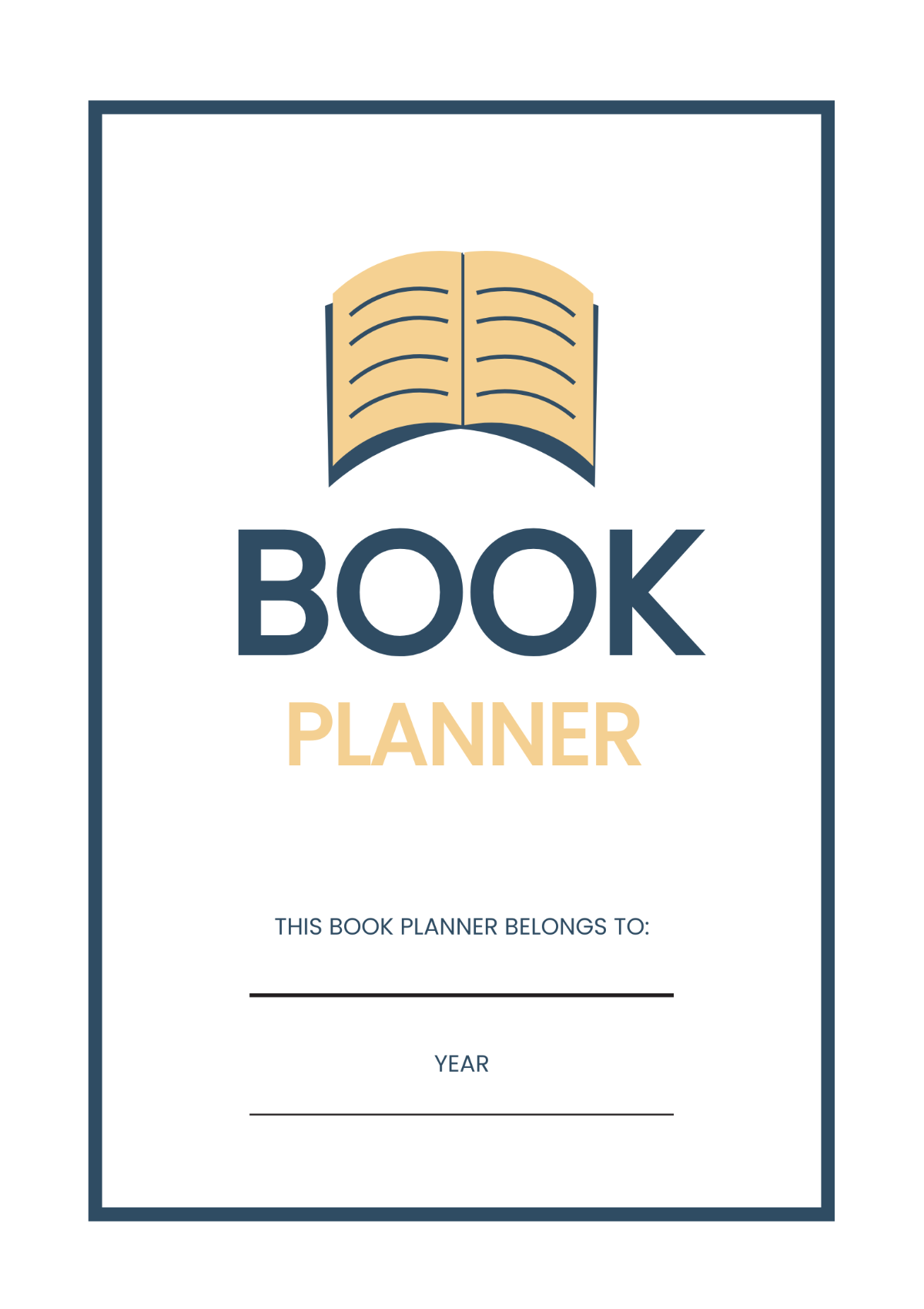 Free Editable Book Planner Template