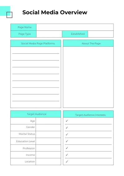 Free Simple Social Media Planner Template to Edit Online