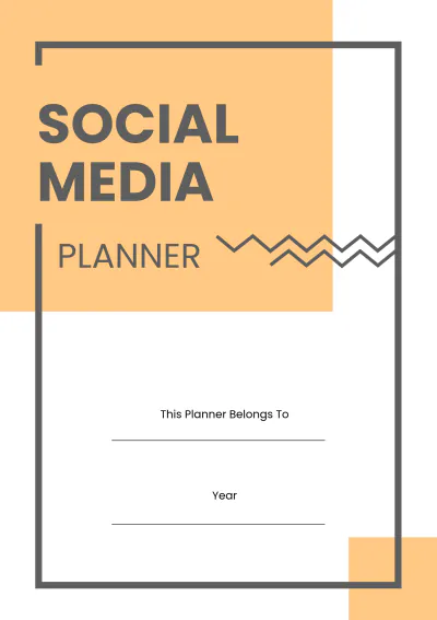 Free Basic Social Media Planner Template to Edit Online